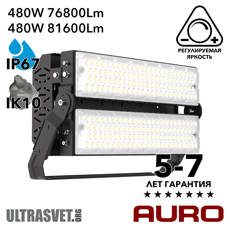 Cветодиодный суперпрожектор AURO-PRO-FL-G3-480